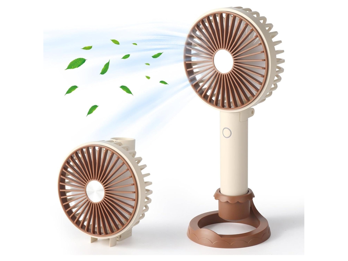 Ventilador portátil MDUG, 3 velocidades, recarregável USB, dobrável, ideal para viagens e camping