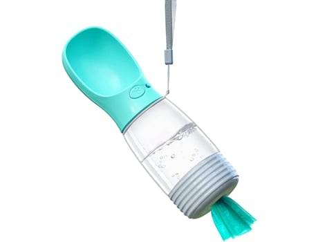 Garrafa de Água para Cães com Dispenser de Sacos de Cocô Portátil para Caminhadas KOFIHETY