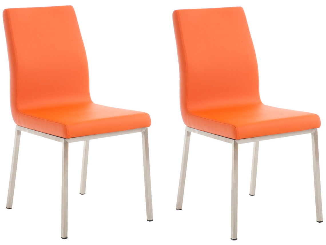 Conjunto de 2 cadeiras de jantar Colmar laranja CLP