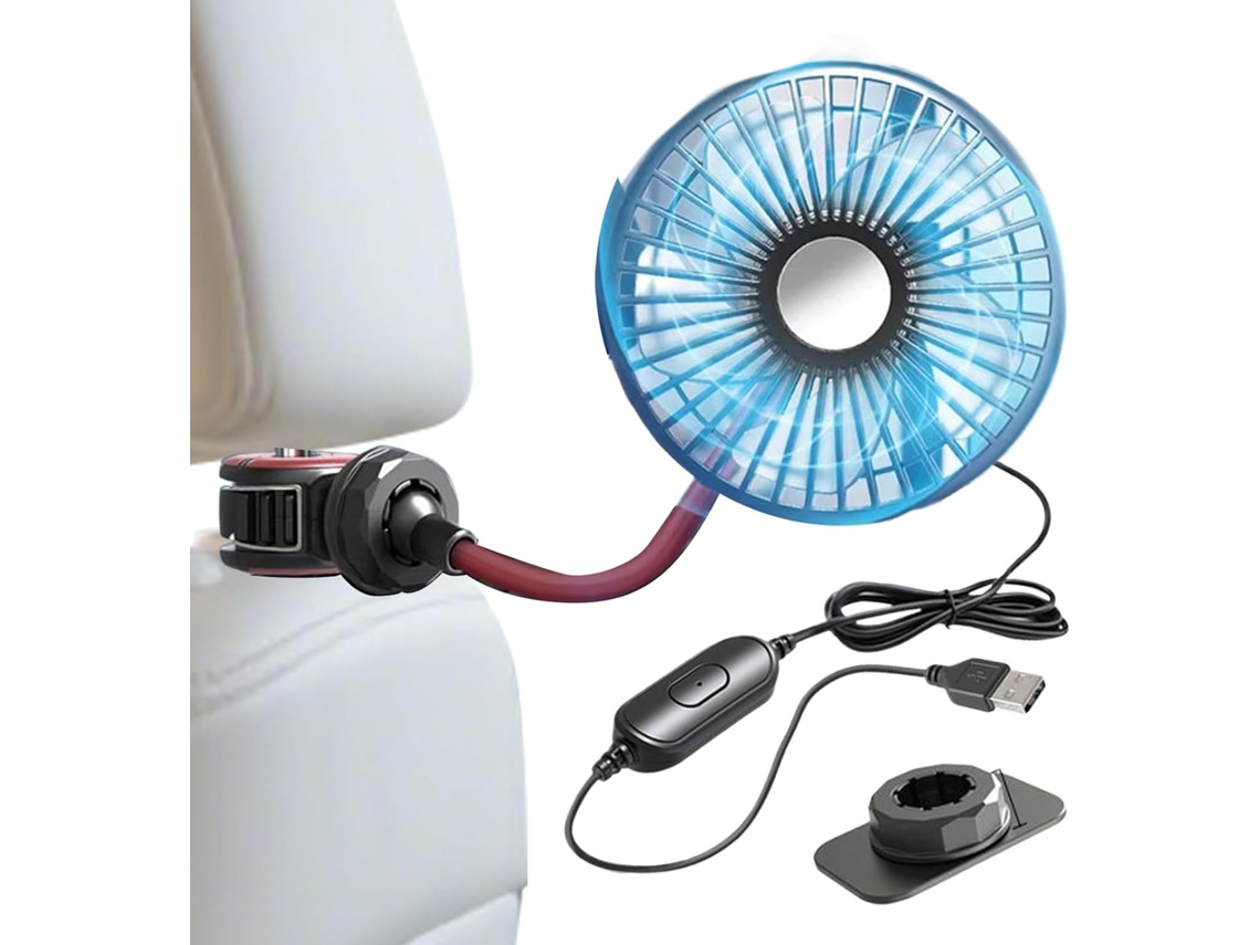 Ventilador Portátil Para Carro, 3 Velocidades, Ventilador Potente Para Bancos De Carro