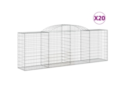 Gabion Basket, Gabion Baskets Vidaxl Prateado Ferro (300 X 50 X 100/120 Cm)