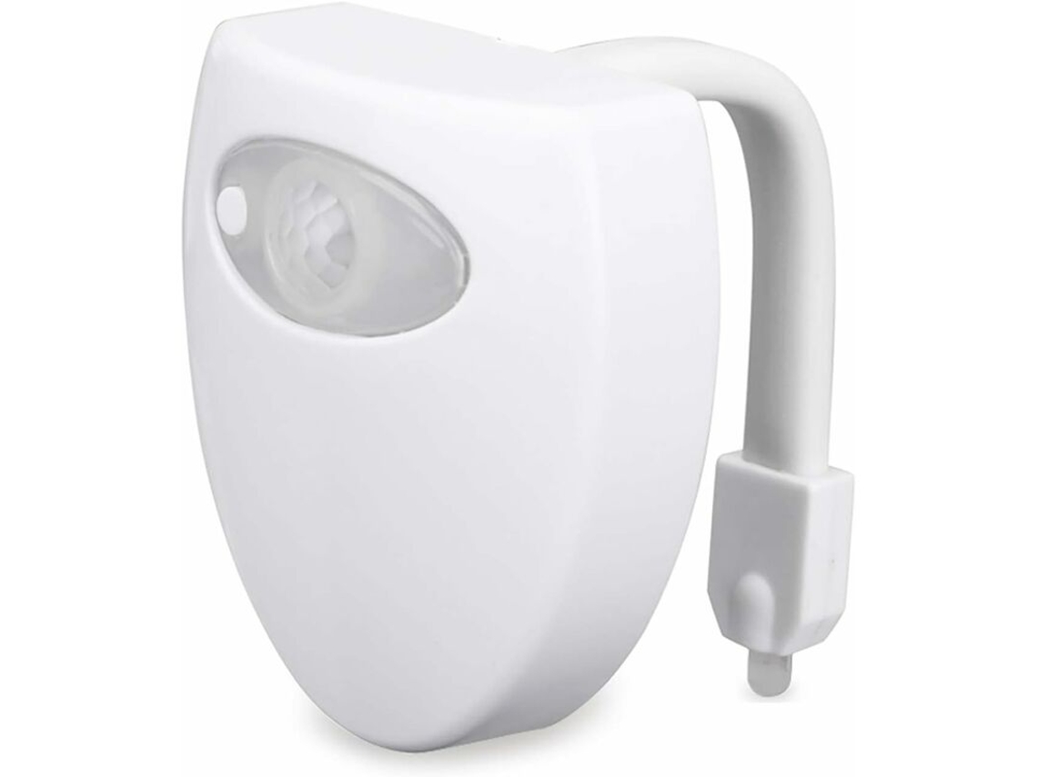 Luz Led para Vaso Sanitário com 16 Cores, Sensor de Cor, À Prova D'água e Alimentada por Bateria BRILVIBERA