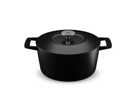 Panela Ferro Fundido MASTER SWISS Redonda (Preto - 24 cm)