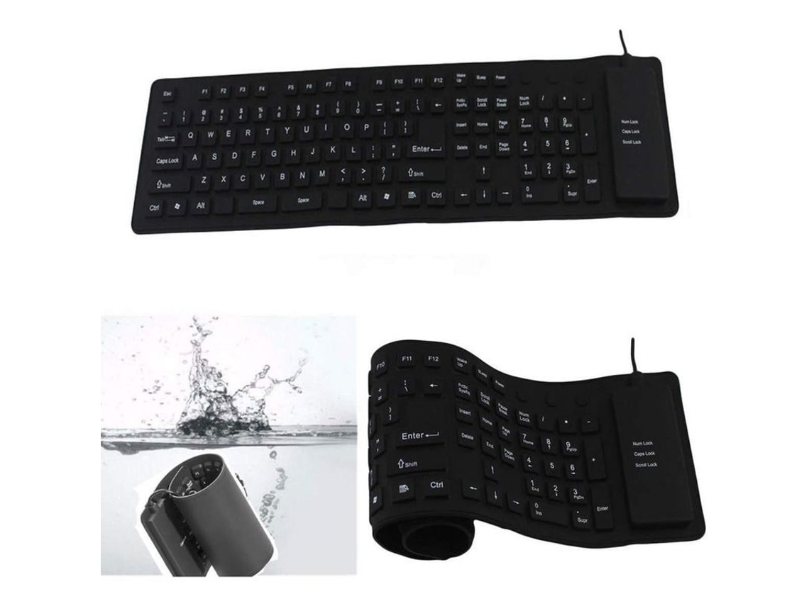 2026 teclado de Silicone 109 Teclas Impermeável Portátil Flexível Fácil de Limpar para Pc Notebook