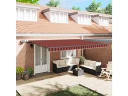 Vidaxl Toldo Retrátil Laranja E Castanho 500 × 300 Cm