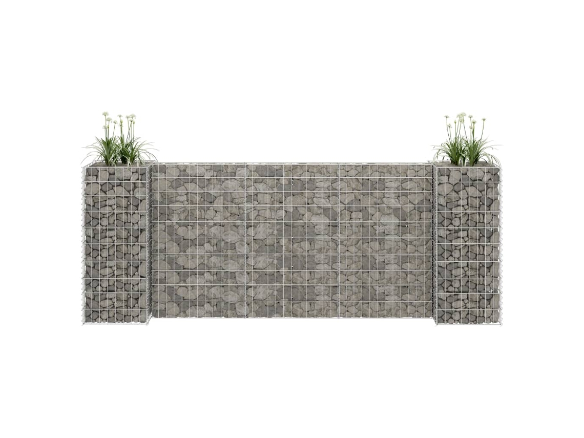 Vidaxl Gabião Em Forma De H Fio De Aço 260x40x100 Cm