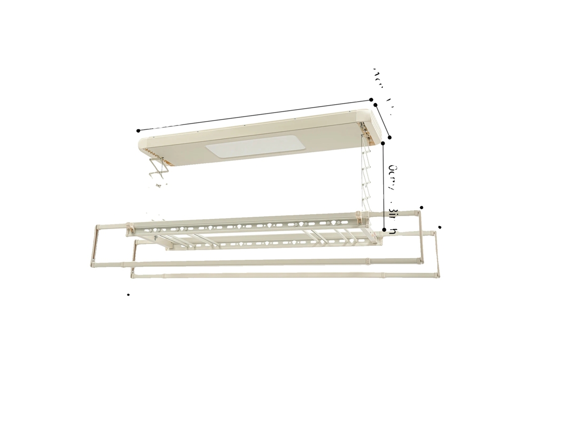 Secador De Roupas, Design Retrã¡til, Iluminaã§ã£o Led, Branco Off Oem