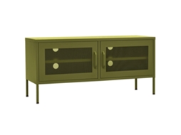 Móvel de tv VIDAXL Verde Aço (105x35x50 cm)