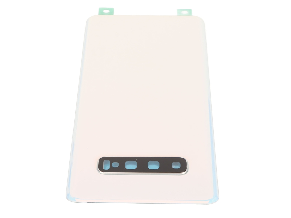 Tampa de Vidro Traseira com Lente de Câmera para Galaxy S10+ Plus Branco S/MARCA