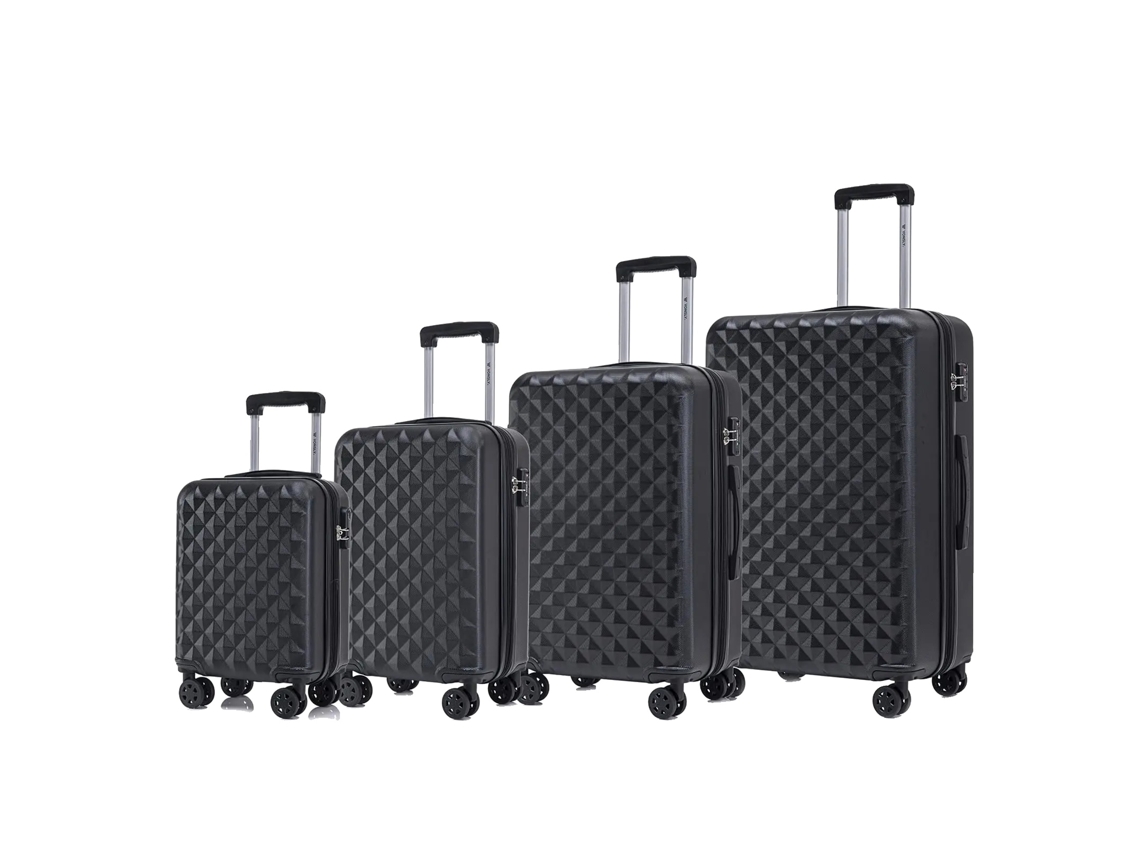 Conjunto De Malas, Vários Tamanhos, Cadeado Aprovado Pela Tsa, Preto (16+20+24+28 Polegadas)