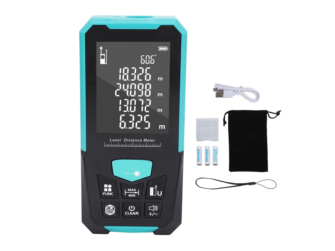 Medidor Laser de Distância Digital 200m com Tela 2,4 Polegadas, Multifuncional e Ip54