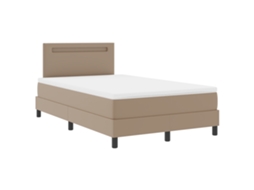 Conjunto 1 Cama De Quarto Vidaxl Castanho Couro Sintético (120 X 200 Cm)