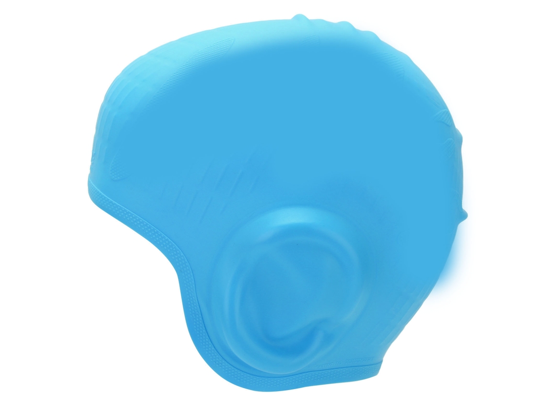 Boné de Natação Silicone Impermeável Azul Claro Adulto