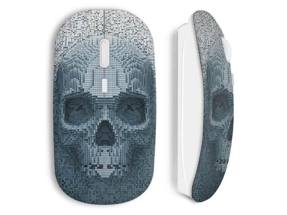 Mouse Sem Fio Em Formato De Crânio