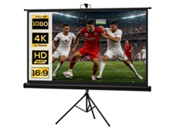 Tela Projétor Portátil BTFORUS 84" com Tripé Ajustável (200x8x118 cm)