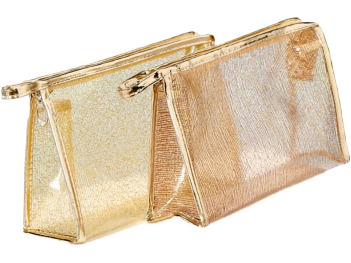 Conjunto De 3 Nécessaires Transparentes De Tpu Para Maquiagem, Tamanho Pequeno, Multifuncionais, Para Mulheres, Ideal Para Viagens.