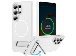 Capa Magnética Para Celular Samsung Com Suporte E Proteção Contra Quedas.branco Transparente, S26pluss26plus