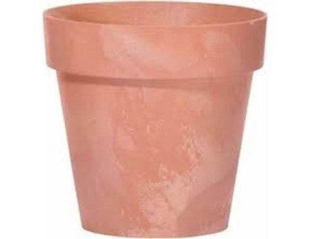 Vaso PROSPERPLAST Cube Beton Efect (Laranja - 25 x 22.1cm)