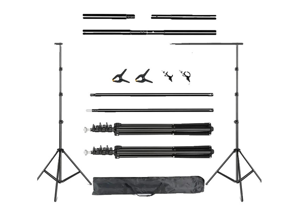 Suporte Para Fundo De Fotografia, Sistema De Suporte, Bolsa De Transporte,2.6x3m,flexível Sem Sacos De Areia Oem