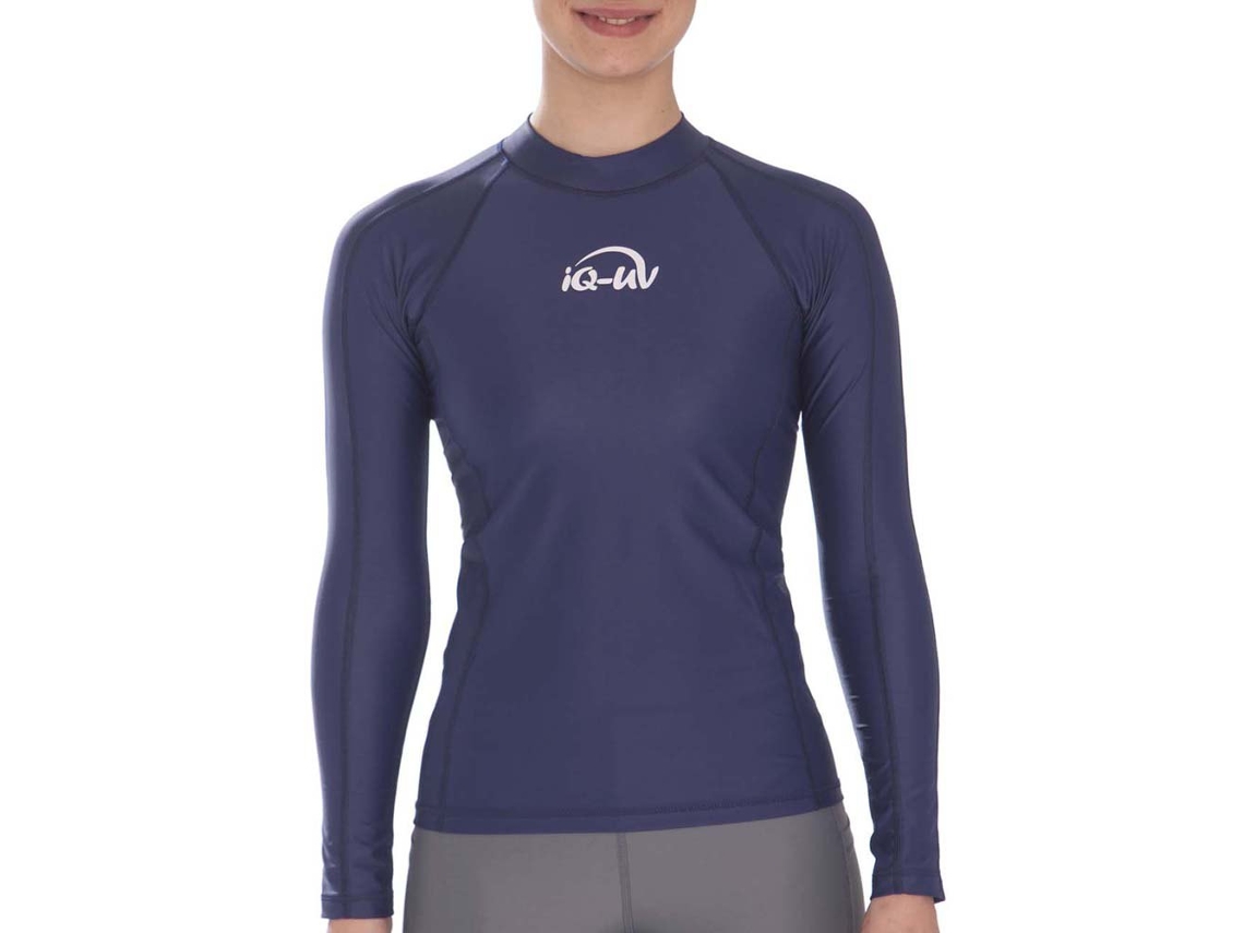 Camisa Slim Fit Mulher de Manga Longa Uv Aqua Azul Xsiq-Uv