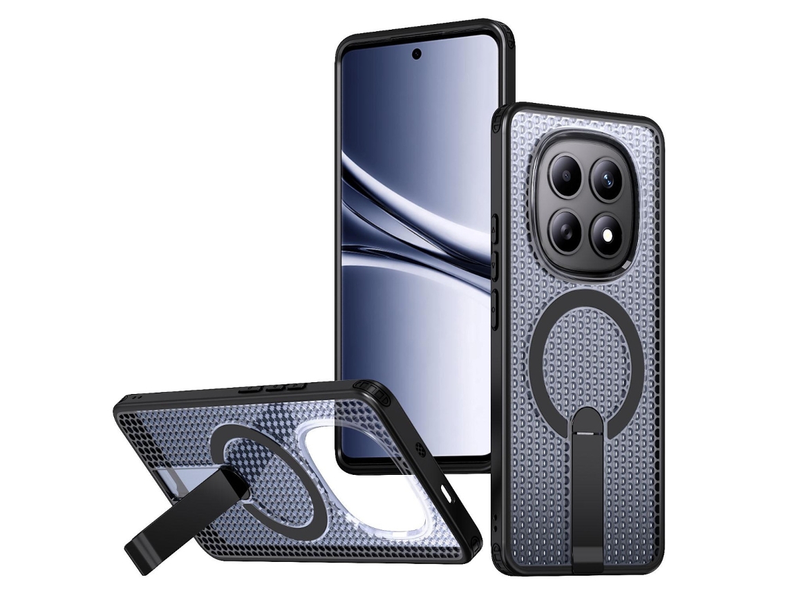 Capa Tumundosmartphone Para Xiaomi Redmi Note 15 Pro Plus 5g Com Dissipação De Calor Suporte Dobrável E Anel Magnético