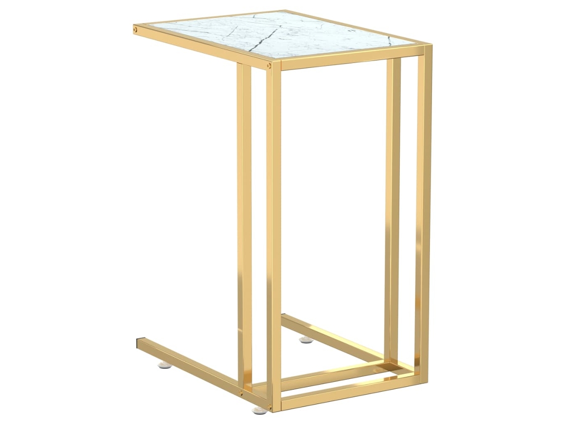 Computer Side Table, Computer Side Tables Vidaxl Branco Vidro (n/a)