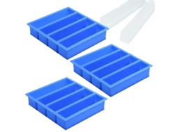 Bandejas de Gelo de Silicone para Garrafas com 12 Cavidades, Moldes de Gelo Longos com Liberação Fácil Azul