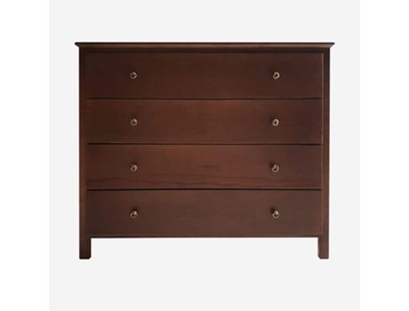 Cómoda PEJECAR Madeira de Pinho Madeira de Nogueira Castanho (82x97x39cm)