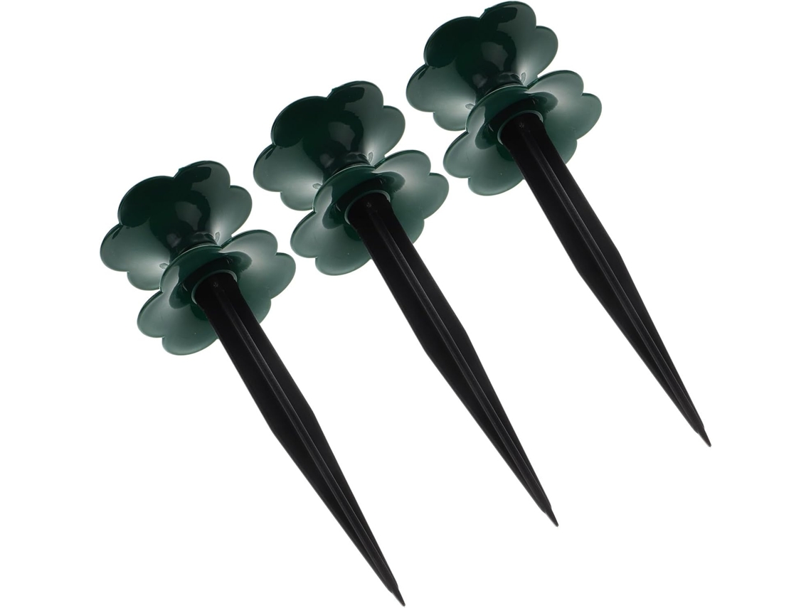 Conjunto De 3 Peças Roda D'água Plástico Verde Para Mangueira Jardim,