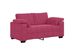 Sofá Loveseat Vidaxl Vermelho Veludo