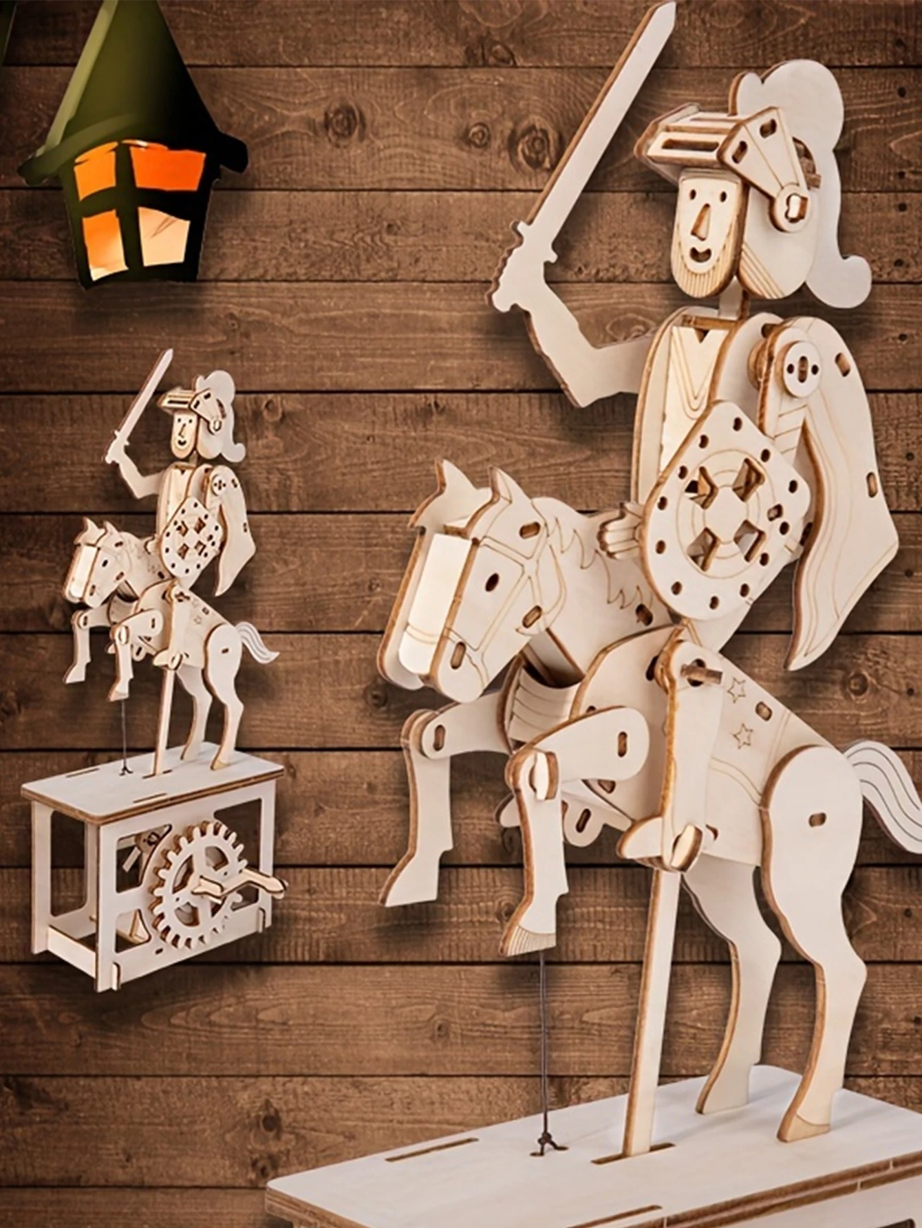 Quebra cabeça 3d de Madeira Cavaleiro Kit de Montagem Diy MDUG