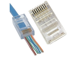 Conector De Cabo Ethernet Modular Pass Through Rj45, Conector De Rede Cat6 8p8c, 100 Peças Slowmoose