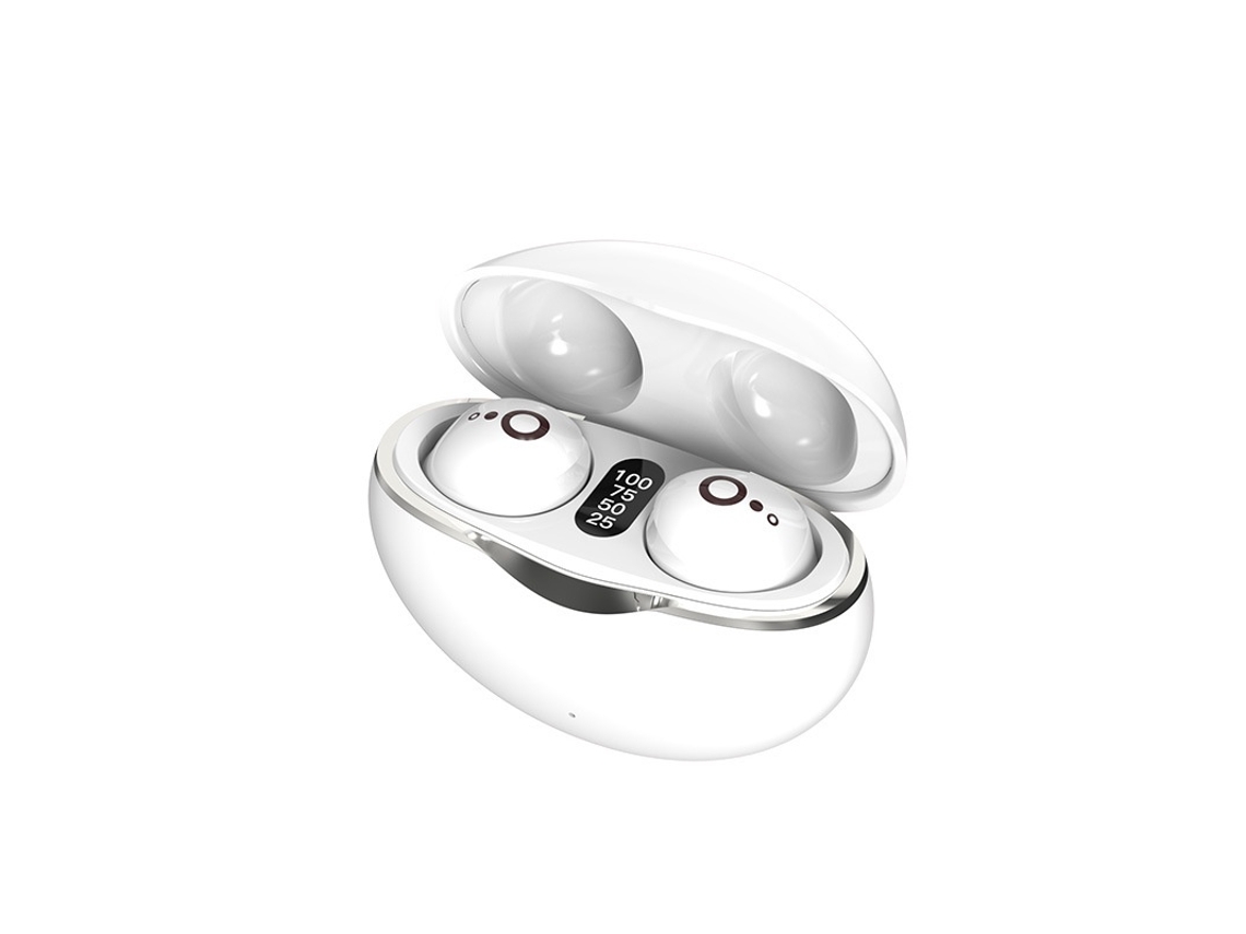 Auriculares Invisíveis Tws Hifi Bluetooth Com Cancelamento De Ruído Branco