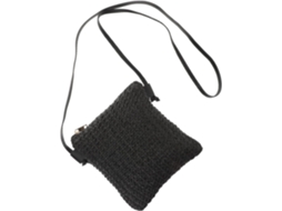 Bolsa Transversal Feminina Ciieeo Elegante Em Palha Natural Trançada Com Zíper E Alça Longa.