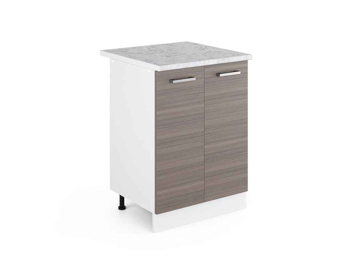Móvel Baixo Universal R-line, 60cm Com Portas, Com Pt, Cinza, Branco, Vicco