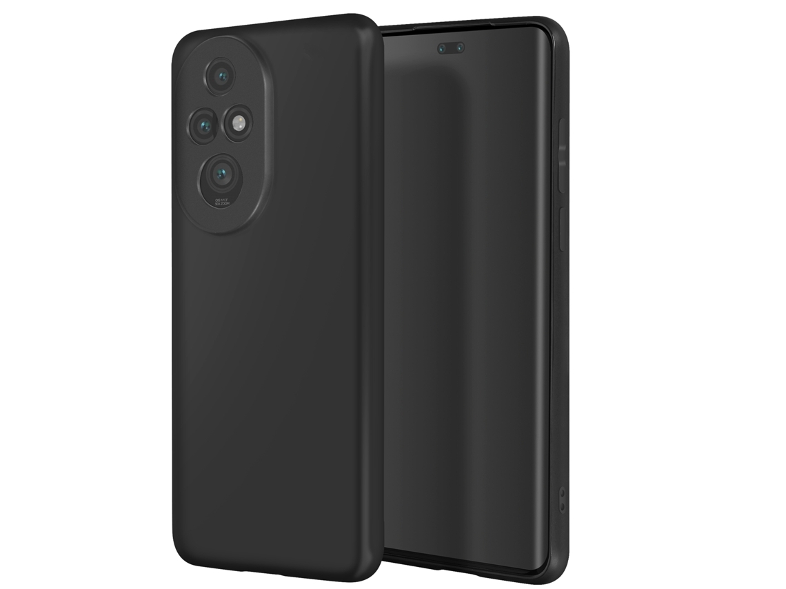 Capa Proteção Acabamento Para Honor 200 Pro Silicone Preto