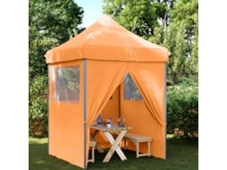 Vidaxl Tenda Para Festas Pop-up Dobrável C/ 4 Paredes Laterais Laranja