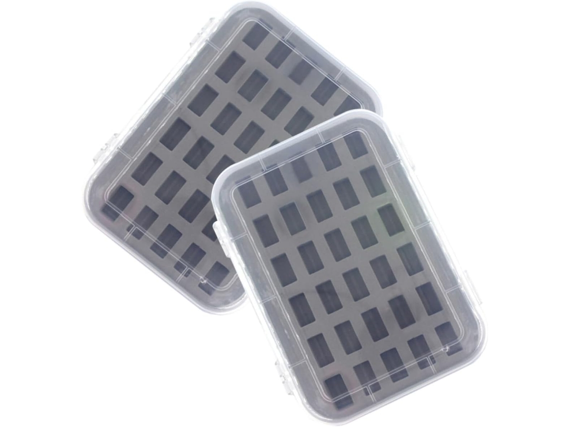 Caixa Transparente Para Bobinas De Costura Com 30 Compartimentos, Plástico Resistente, Conjunto De 2 Peças