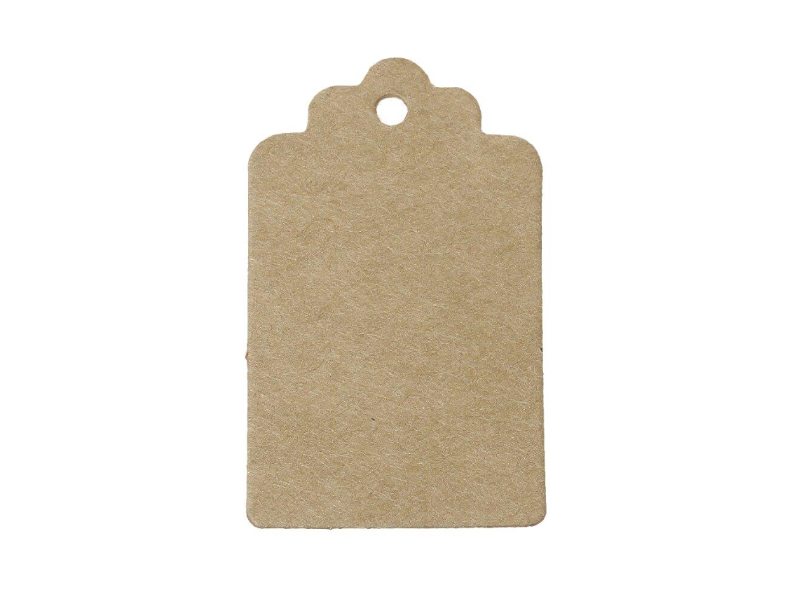 100 Etiquetas de Papel, Marrom BRILVIBERA