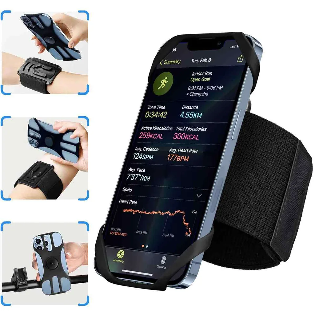 Mochila Para Celular Com Suporte 3 Em 1 Para Alças De Mochila, Giratório 360° E Removível, Compatível Com Celulares De 4,5 A 7 Polegadas.