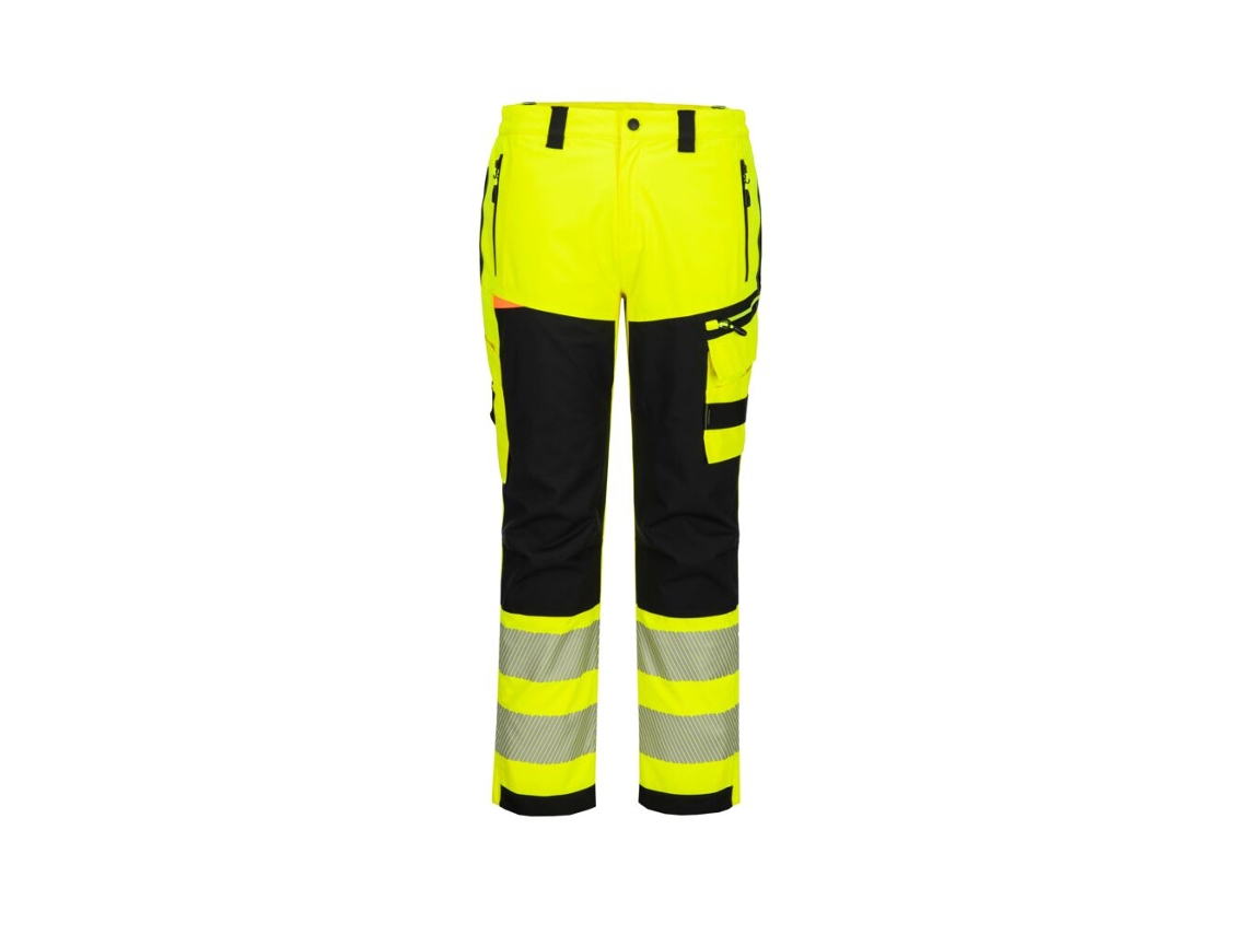 Calças De Trabalho Alta Visibilidade Impermeáveis Dx4 | Chuva Amarillo/negro / 41