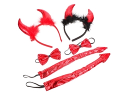 2 Conjuntos de Fantasias de Diabo para Decorações de Halloween ALLINLESS