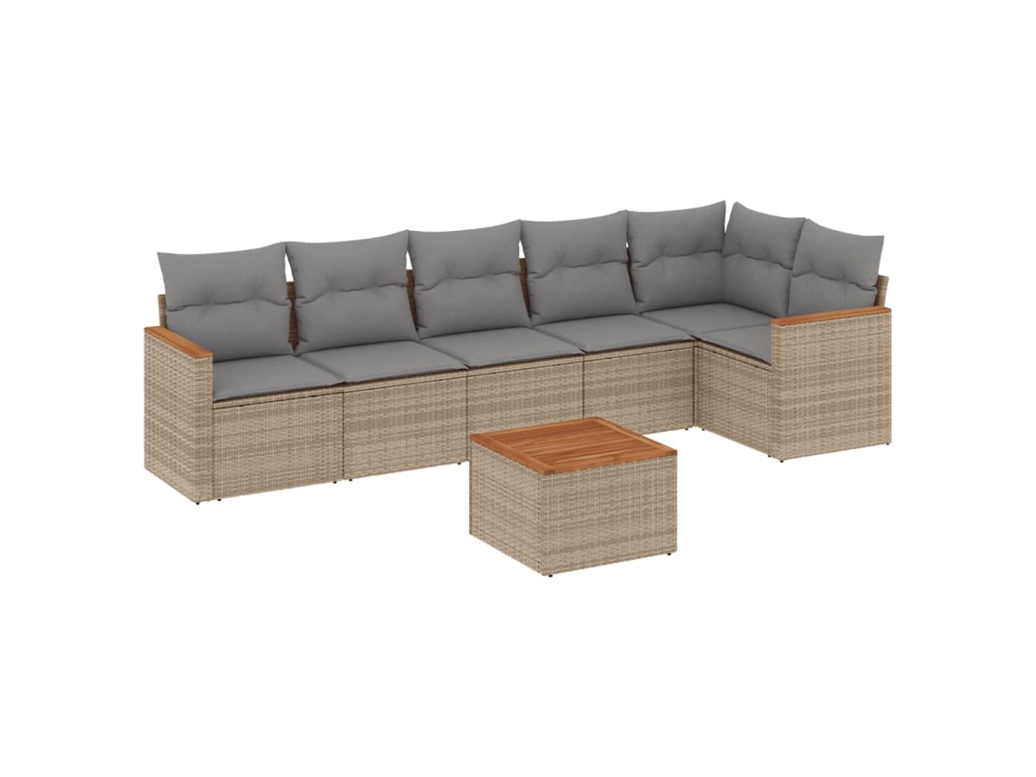 Garden Sofa Set, Garden Sofa Sets Vidaxl Bege Rattan / Vime (n/a)