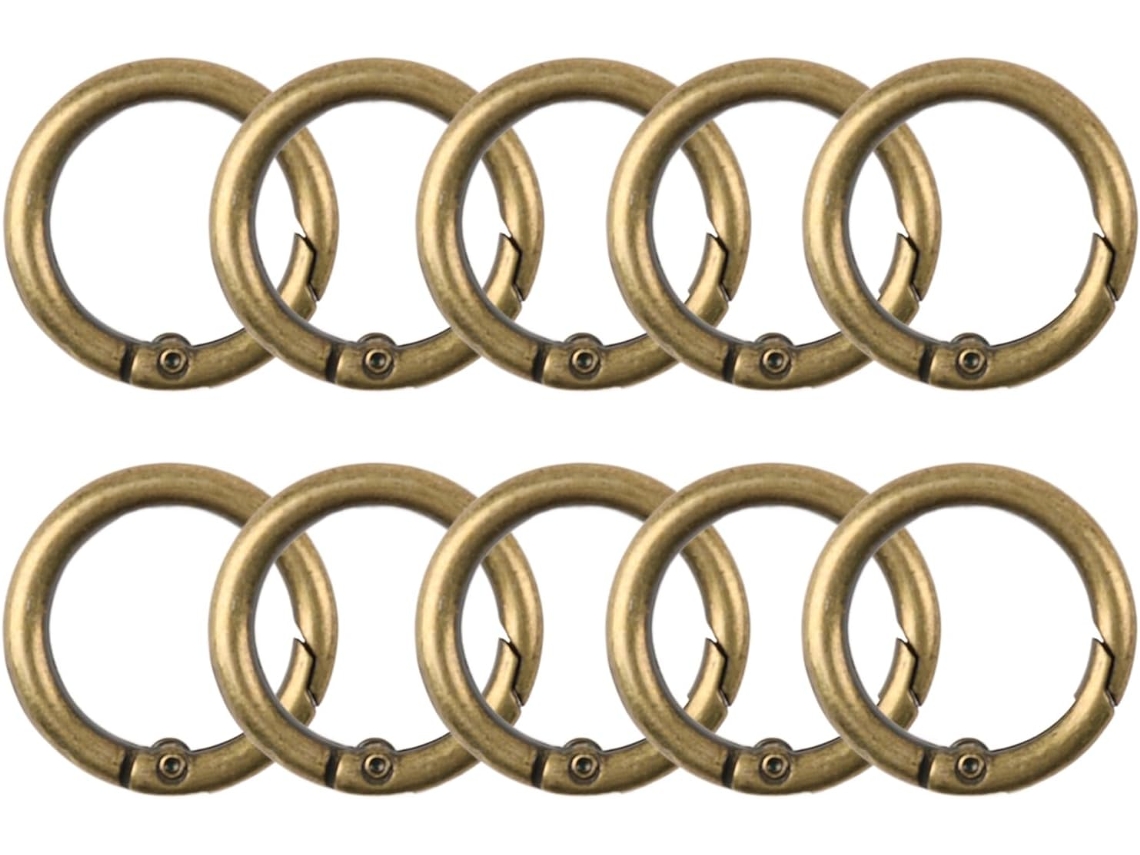 10 Ganchos Mola Redondos Bronze 27mm, para Chaveiro/bolsa/diy ZYBLSSBB