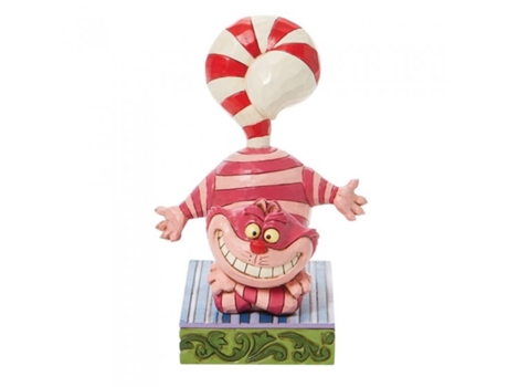 Figura DISNEY TRADITIONS BY JIM SHORE Cheshire Cat de Natal: Cauda Candy Cane