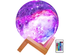 Luminária Lua Galáxia 5, 9 Polegadas 16 Cores Led 3d Lua Lava BRILVIBERA