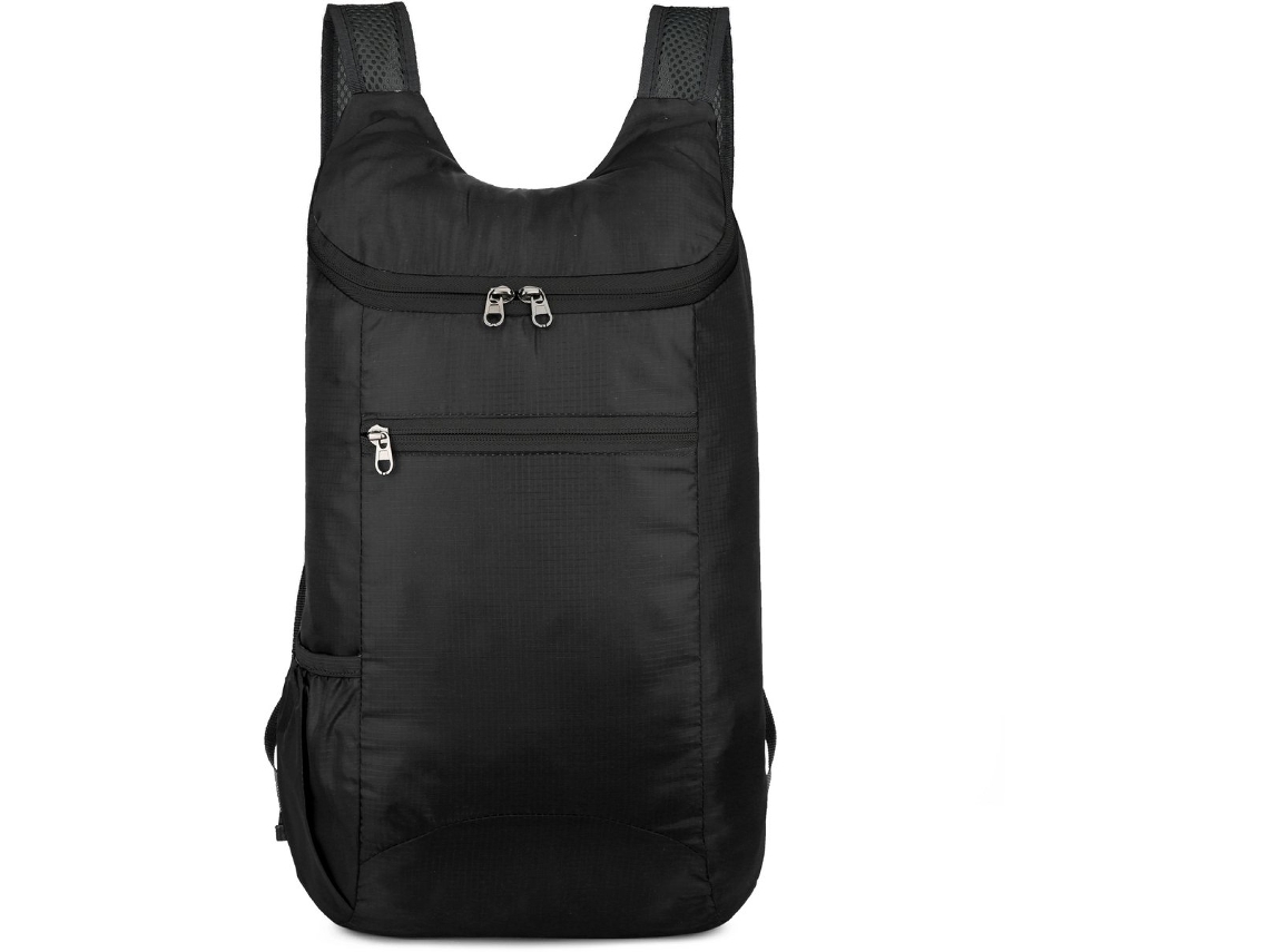 Mochila Dobrável Ultraleve E Impermeável Para Caminhadas, Camping E Ciclismo, Com Alças Ajustáveis E Respiráveis, 35l, Preta