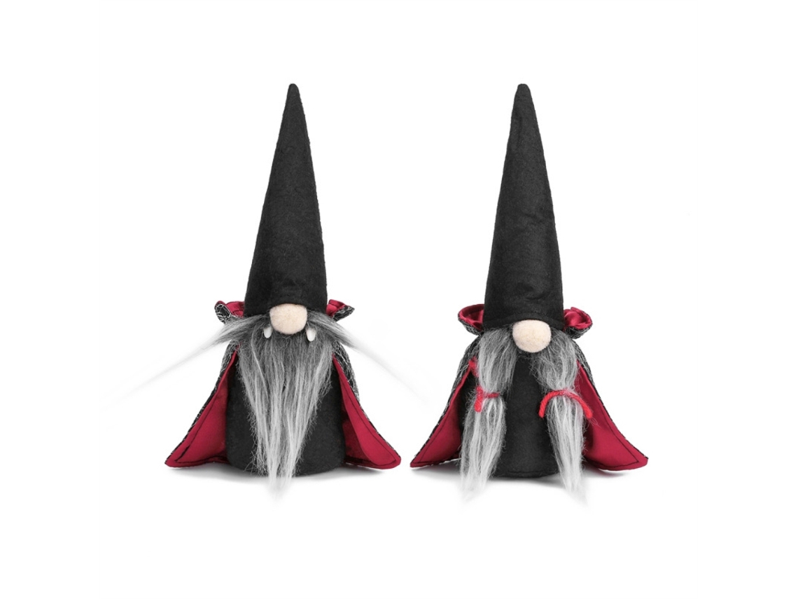 Decoração De Halloween Com Capa Chapéu E Boneca Sem Rosto