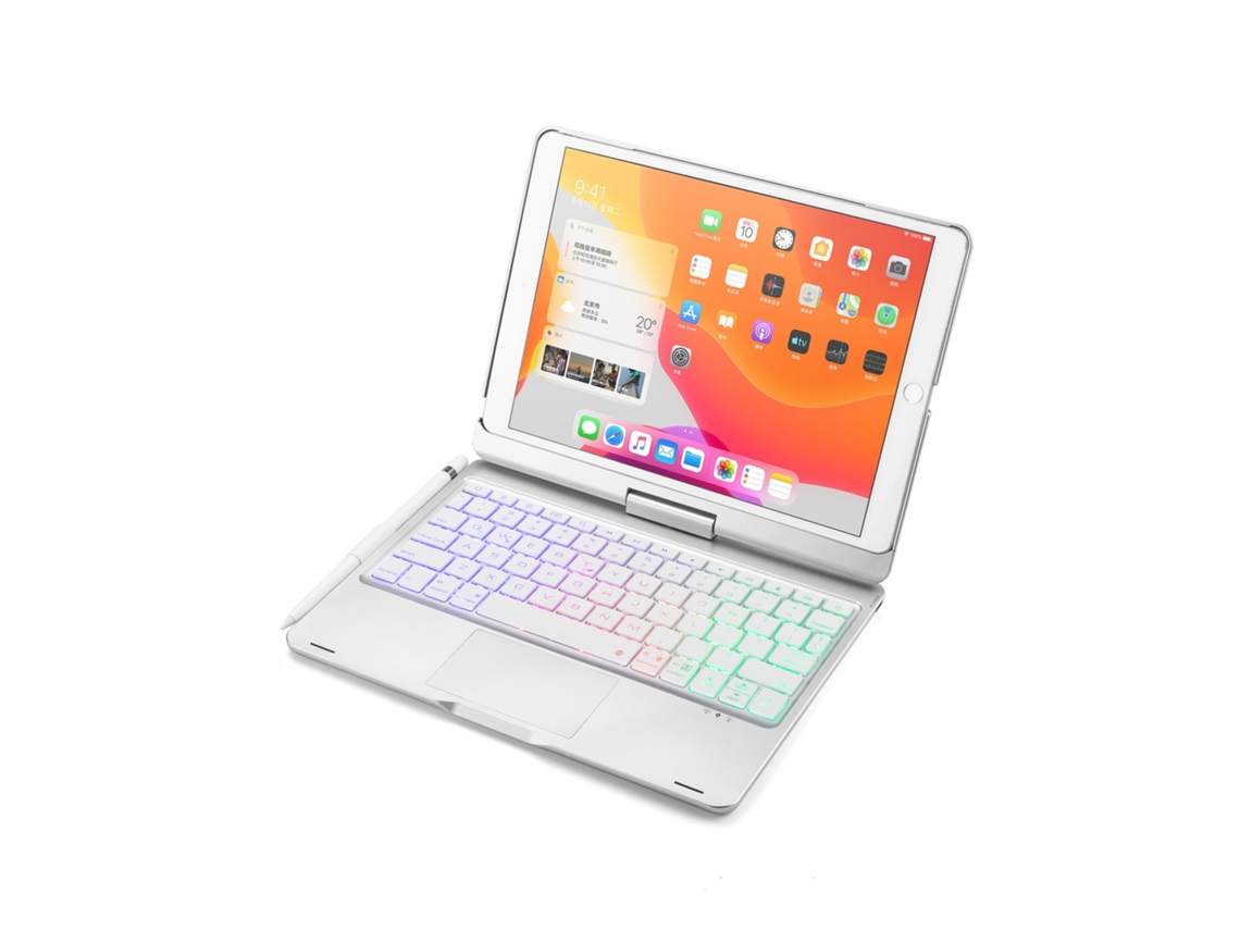 Lurelia Capa Com Teclado Bluetooth Para Ipad 10.27/8/9 Com Retroiluminação Com Touchpad