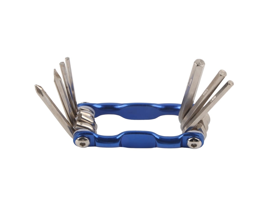 Conjunto de ferramentas multifuncionais 7 em 1 para reparo de bicicletas, portátil, azul | S/MARCA